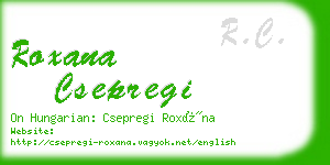roxana csepregi business card